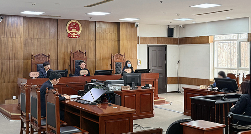 于洪區(qū)法院公開審理銷售有毒、有害食品案件的庭審現(xiàn)場
