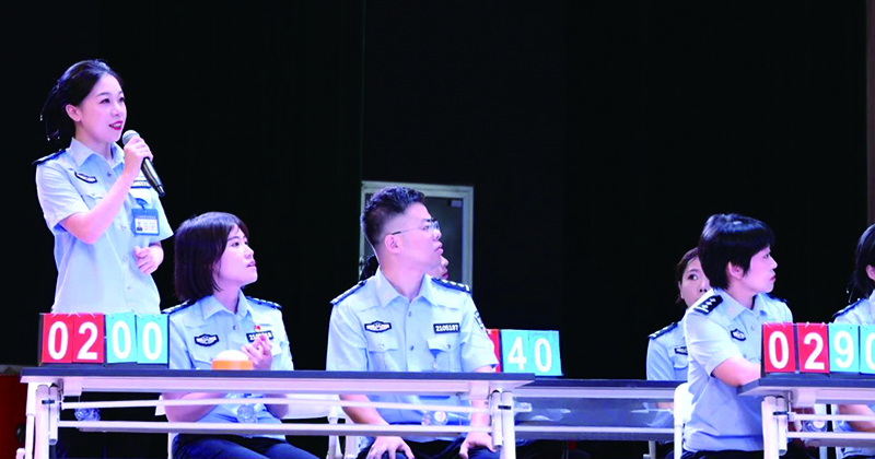 頭題圖，安全知識(shí)競(jìng)賽現(xiàn)場(chǎng) 陶再迪 攝